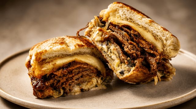 Venezuelan Asado Sandwich.