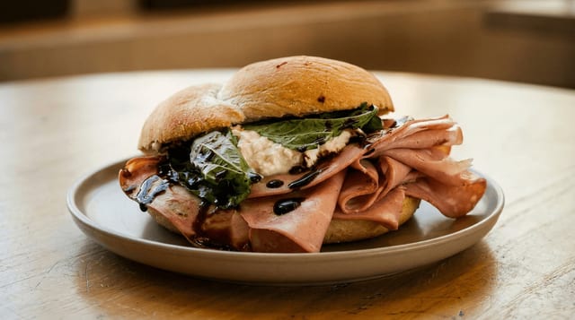 Mortadella Glory Sandwich.