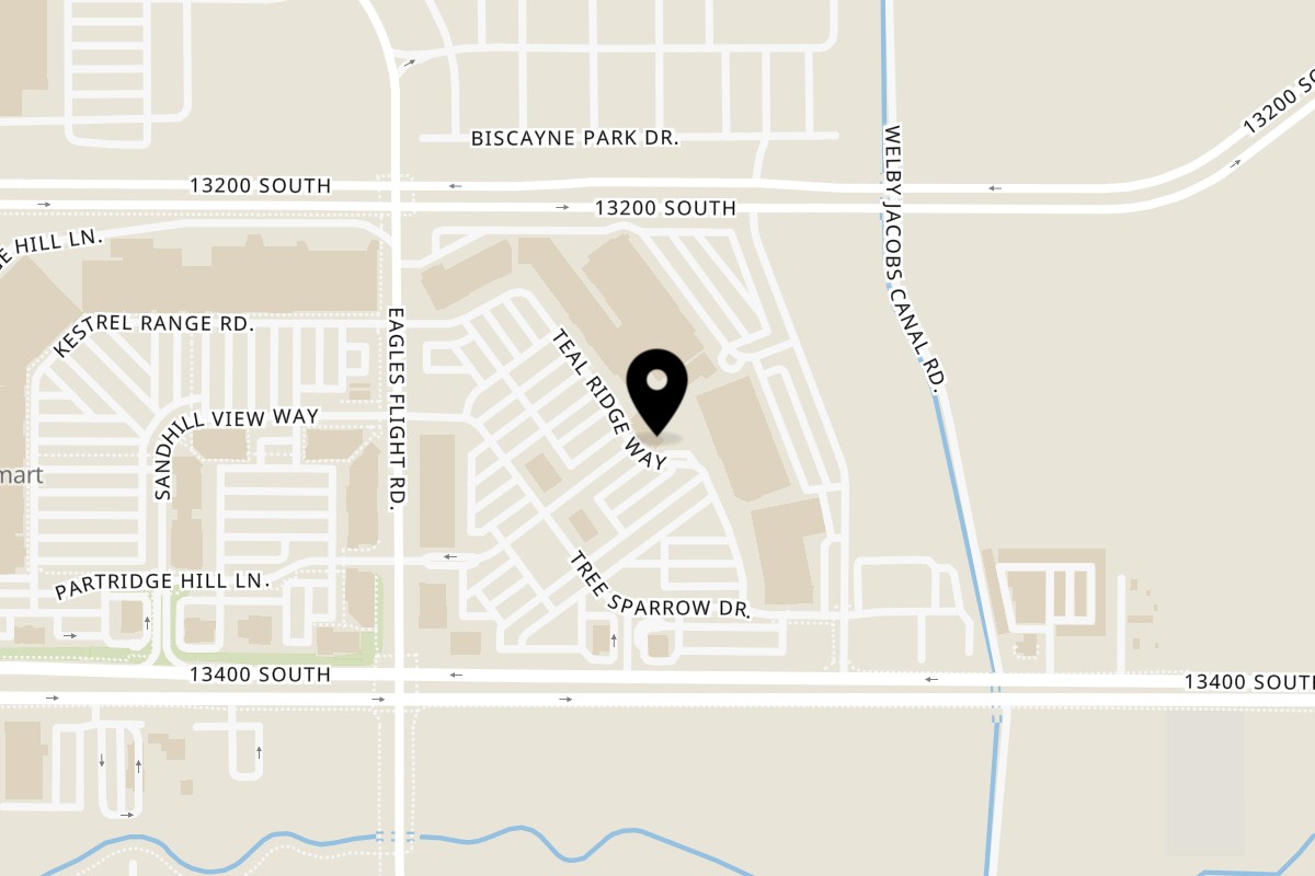 Map showing the location of Amarza Dough & Roots on 13299 S Teal Rdg Wy in Riverton